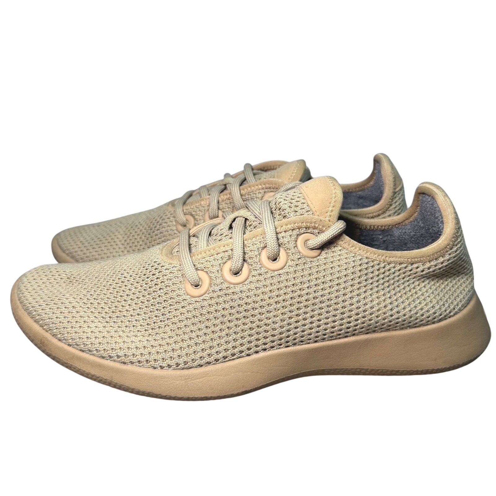 Allbirds Tree Runner Lace Up Sneaker Beige Lightweight Mesh Athletic Women 8